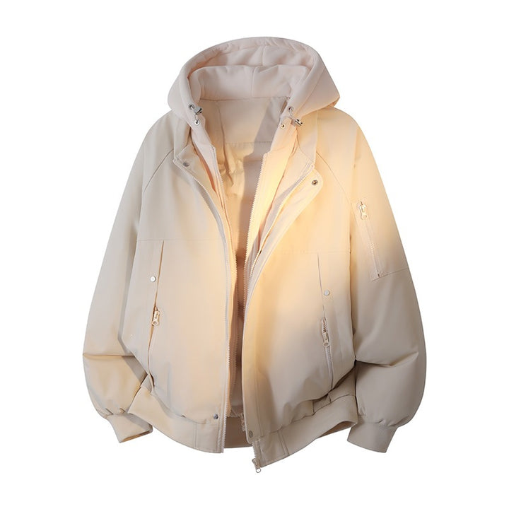 Herren Wasserabweisende Layering-Bomberjacke mit herausnehmbarer Kapuzen-Innenjacke Drune