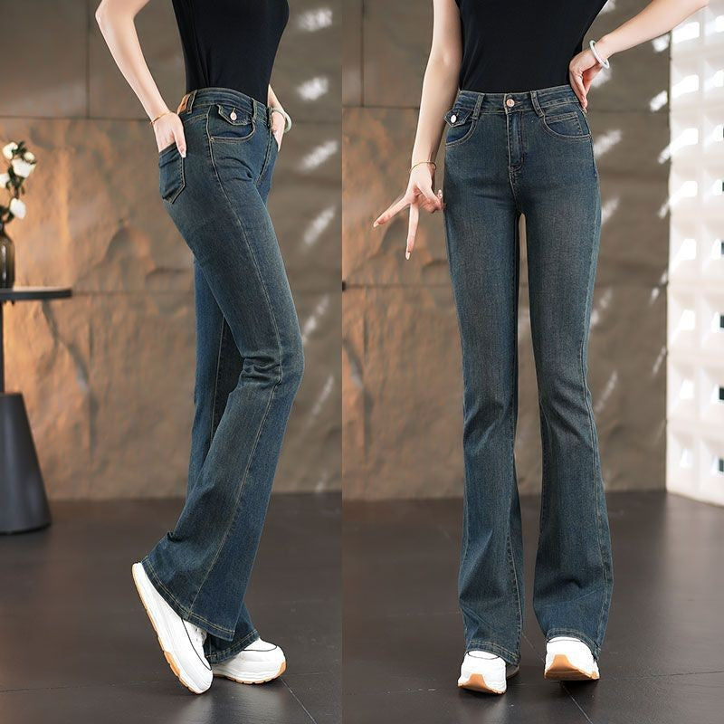 Damen High-Waist Bootcut Jeans mit eleganter Passform Drune