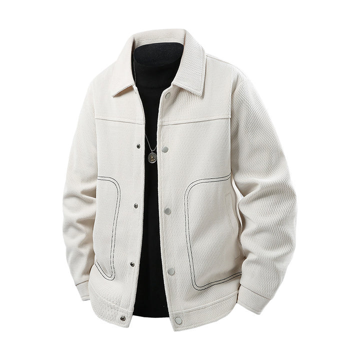 Herren Freizeitjacke mit großzügigen Taschen und eleganter Textur Drune