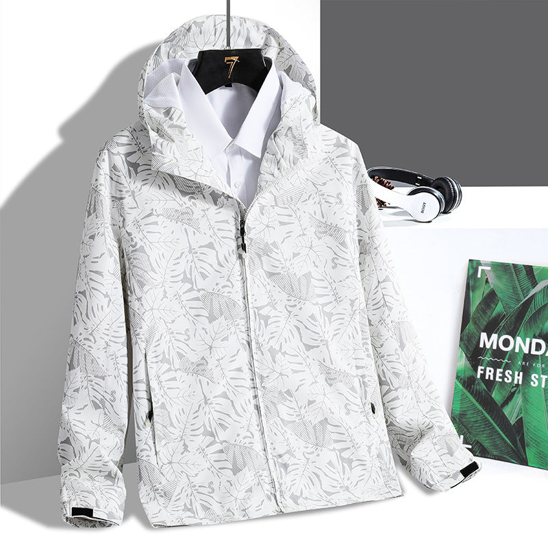 Herren Sportliche Übergangsjacke mit floralem Muster Drune