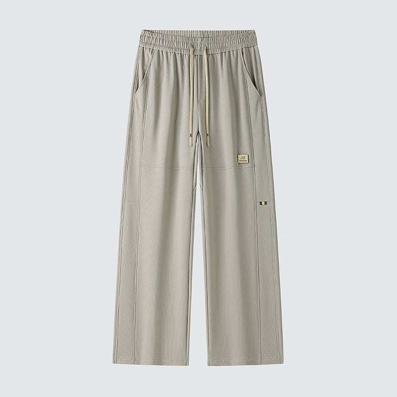 Herren Weite Relaxed-Freizeithose mit Tunnelzug & markanten Teilungsnähten Drune