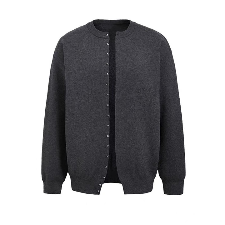 Herren Lässige Strickjacke mit Knopfleiste Drune