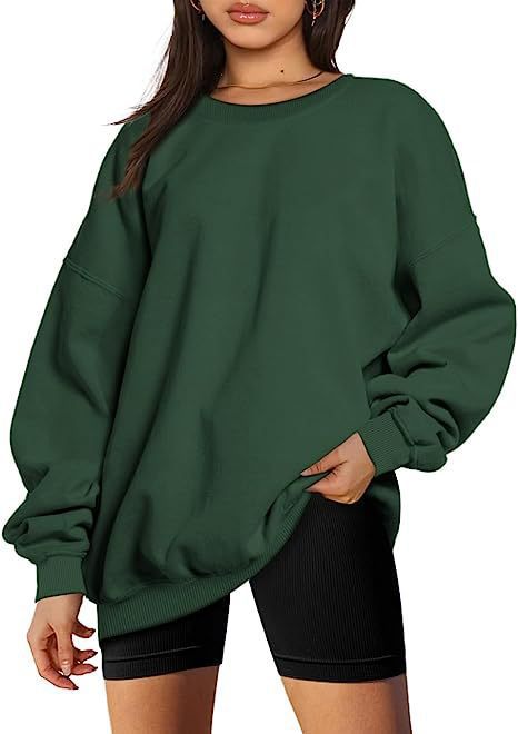 Damen nan Oversize-Sweater mit tiefem Schulterfall und gerippten Bündchen Drune