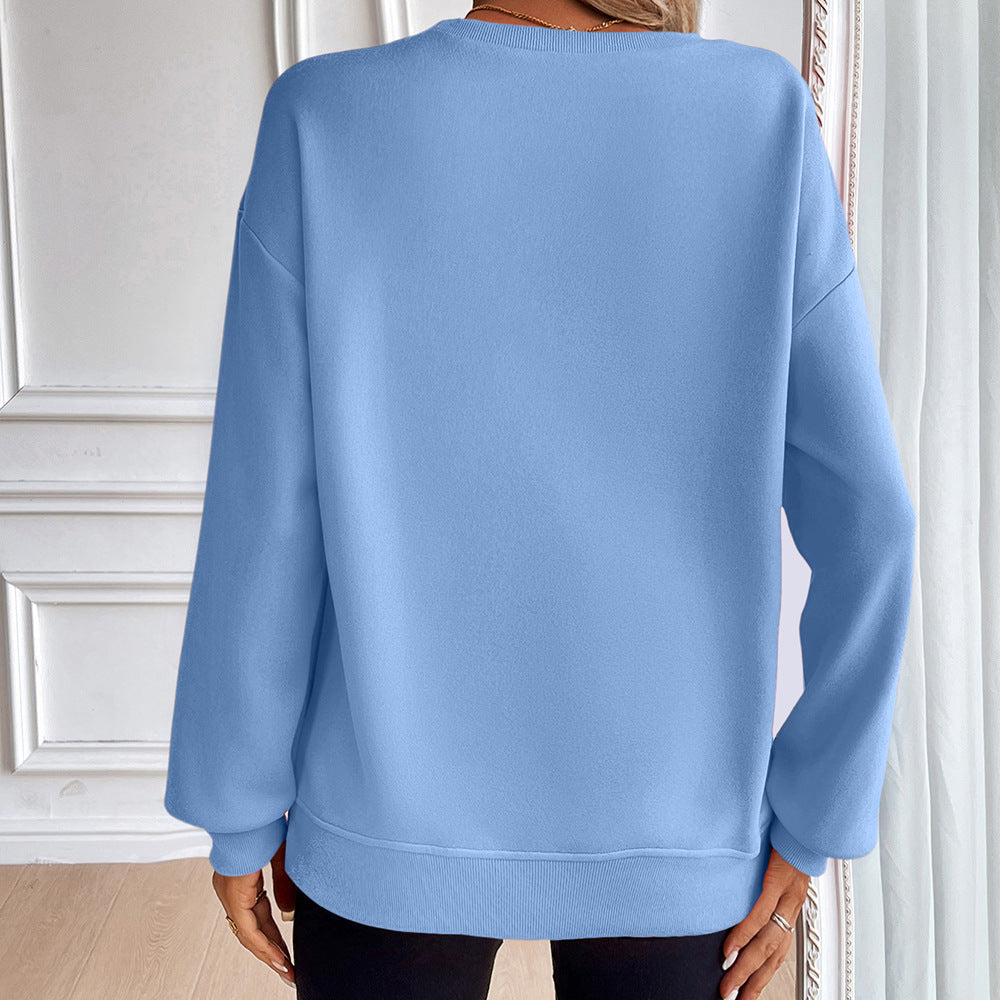 Damen Casual Sweatshirt mit Weichen Materialien und Lässigem Schnitt Drune