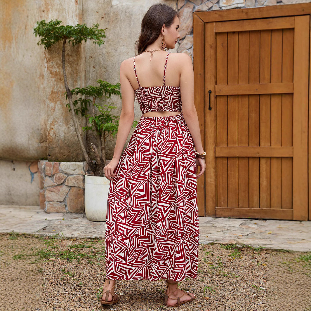 Damen Langes Sommerkleid Drune