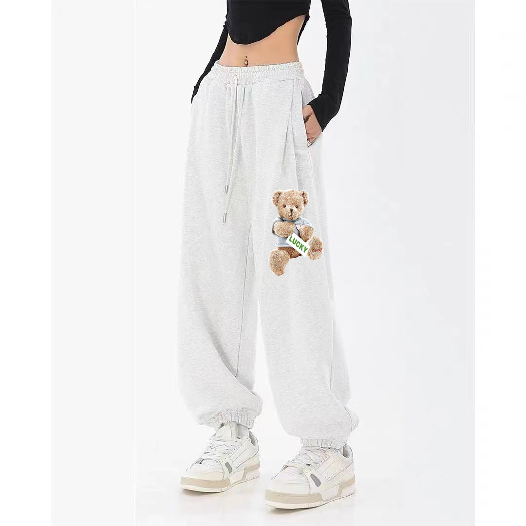 Damen Freizeit-Hose mit Teddy-Motiv Drune