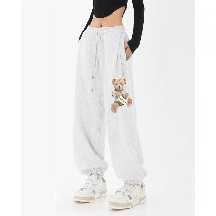 Damen Freizeit-Hose mit Teddy-Motiv Drune
