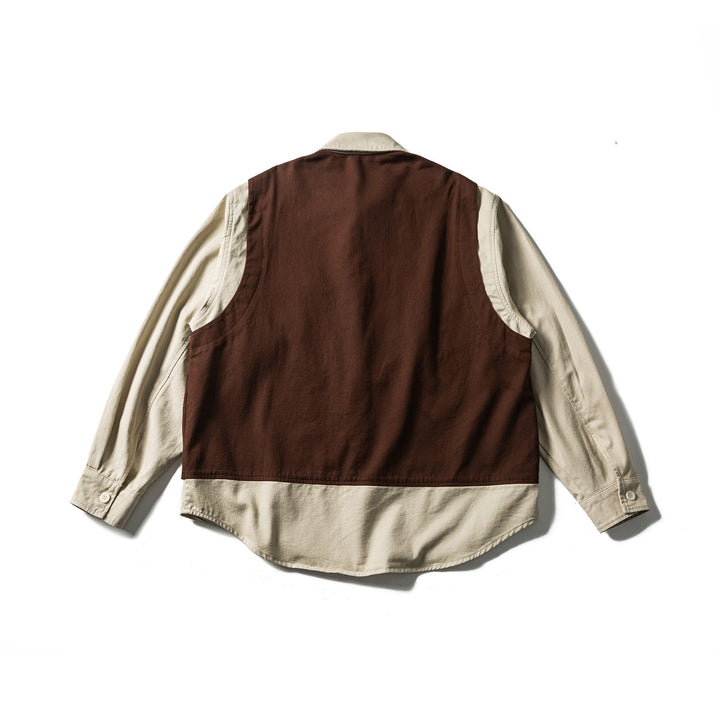Herren Utility-Weste mit multifunktionalen Taschen, Halbzip und integriertem Hemd-Layer Drune