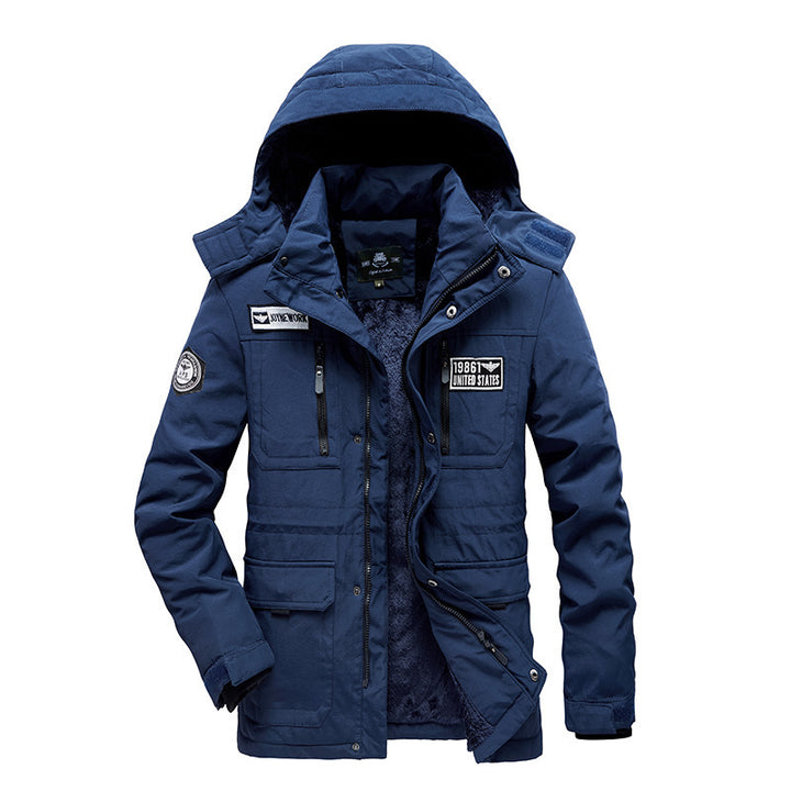 Herren Modularer Utility-Parka mit durchgehendem Teddyfleece und abdeckbarer Frontleiste Drune
