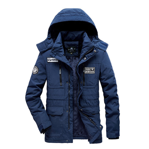Herren Modularer Utility-Parka mit durchgehendem Teddyfleece und abdeckbarer Frontleiste Drune