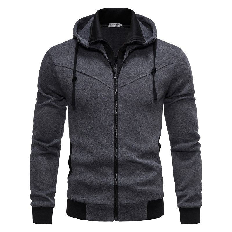 Herren sportliche Kapuzenjacke mit modernem Schnitt und praktischen Reißverschlusstaschen Drune