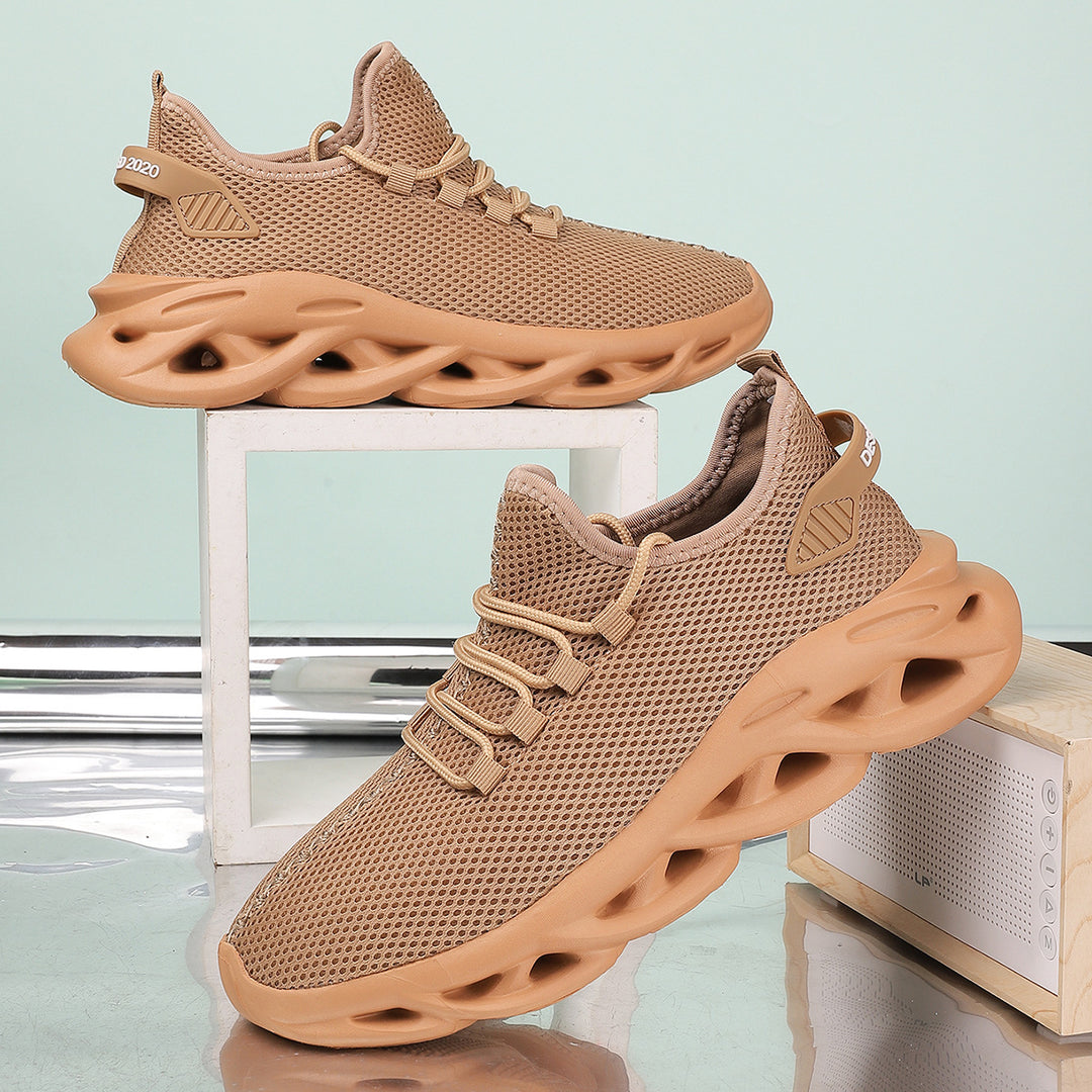 Unisex innovative Mesh‑Runner mit belüfteter Wabenstruktur, skulpturierter Hohlkern‑Plateausohle und sockenähnlichem Schaft Drune