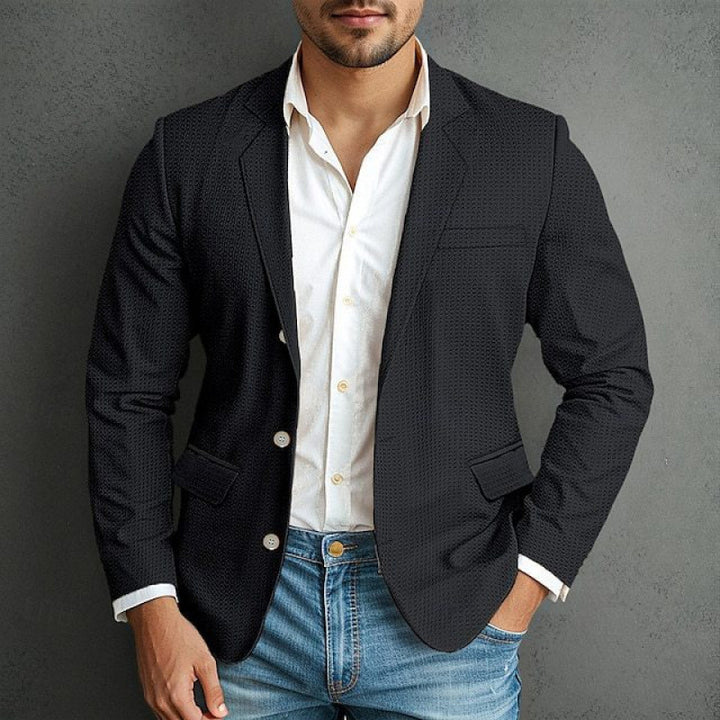 Herren eleganter Blazer mit strukturiertem Design und praktischen Taschen Drune