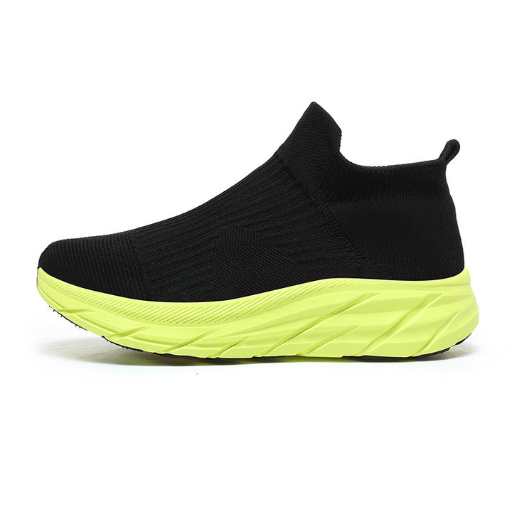 Unisex nahtloser Strick-Sock-Sneaker mit hohem Plateausohle Profil und gepolstertem Komfortfußbett Drune