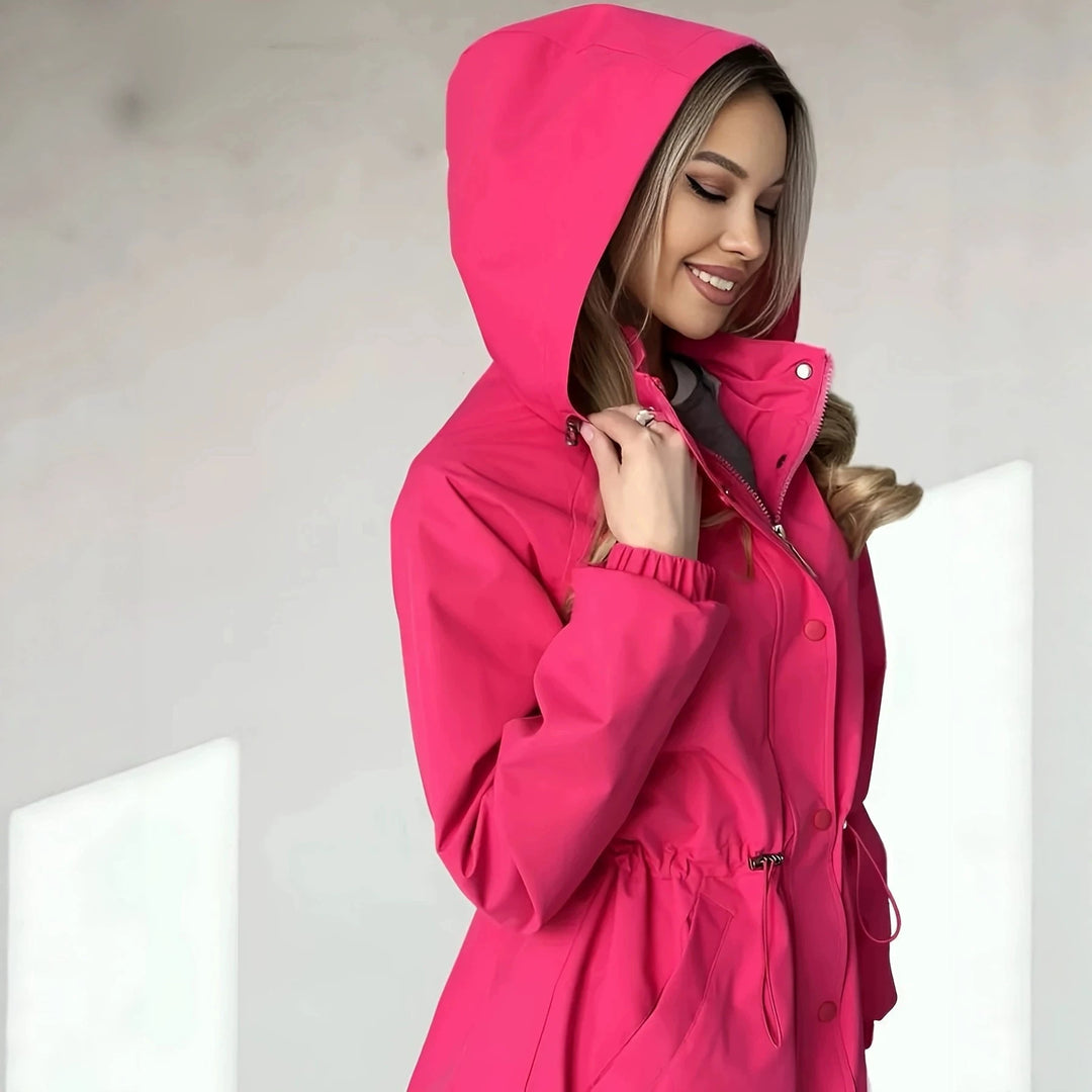 Damen Kapuzen-Parka mit Taillenzug und windabweisender Außenhülle Drune