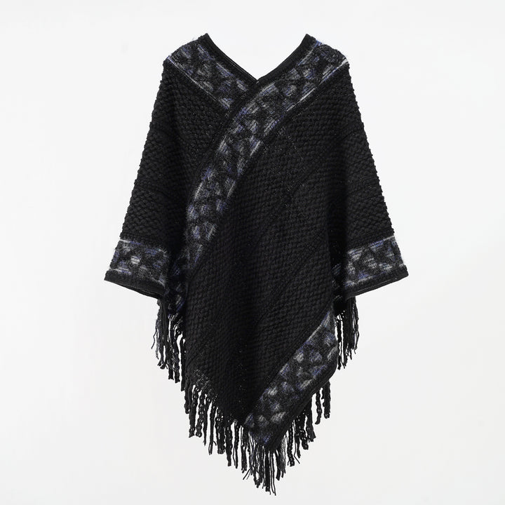 Damen Oversize-Strickumhang mit strukturierter Waffelstrick-Optik und Zopfbordüre Drune