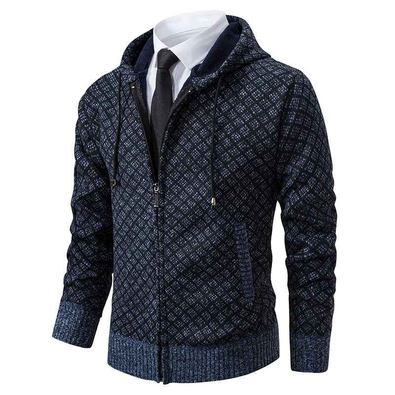 Herren modische Sweatjacke mit Kapuze und elegantem Muster Drune