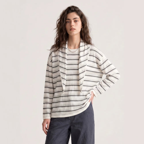 Damen Lässige Streifenjacke Drune
