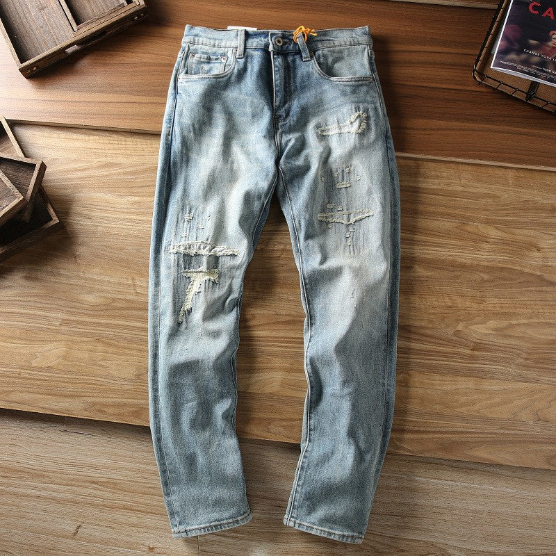 Herren Designer Jeans mit Destroyed-Details Drune
