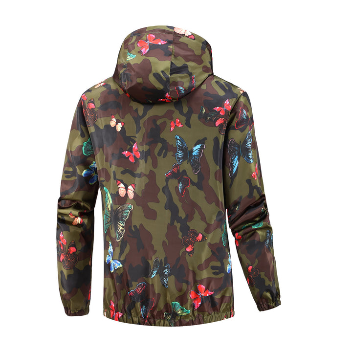 Damen Leichte Kapuzenjacke mit floralem Muster Drune