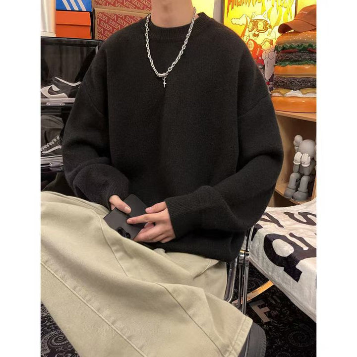 Herren Lässiger Oversized Pullover Drune