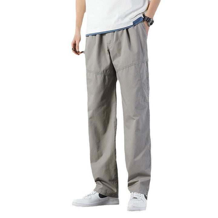 Herren Weite Utility-Cargohose mit geradem Bein, Mehrfachtaschen & lockerer Passform Drune