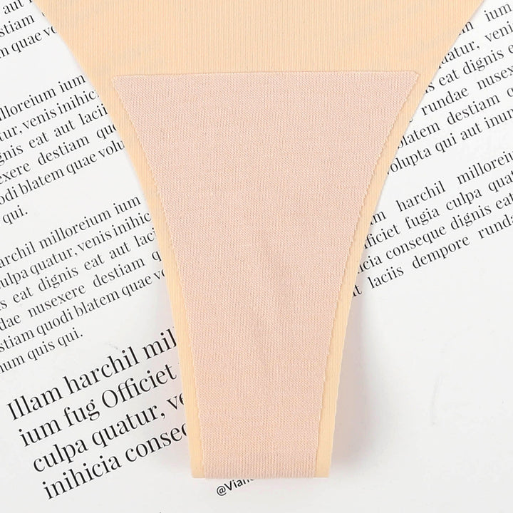 Damen Hochgeschnittener Tanga aus elastischer Mikrofaser mit nahtloser Verarbeitung Drune