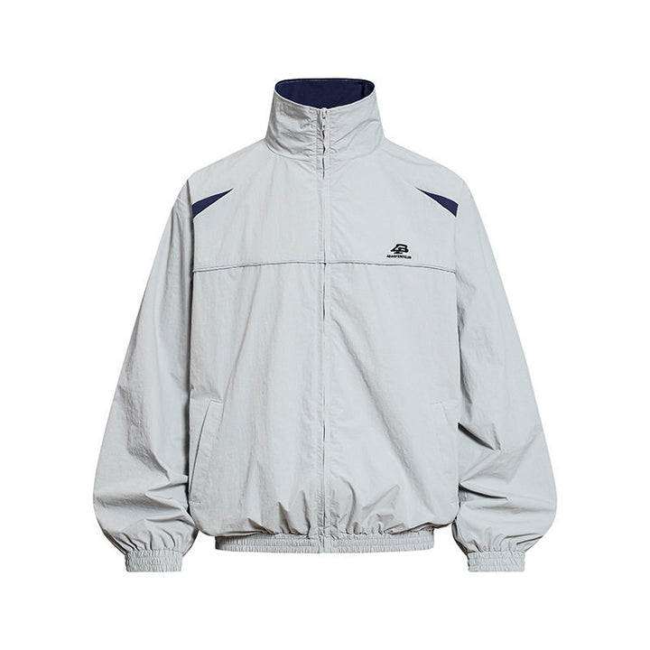 Herren Leichte Windbreakerjacke mit Stehkragen, elastischem Saum und Relaxed-Fit Drune