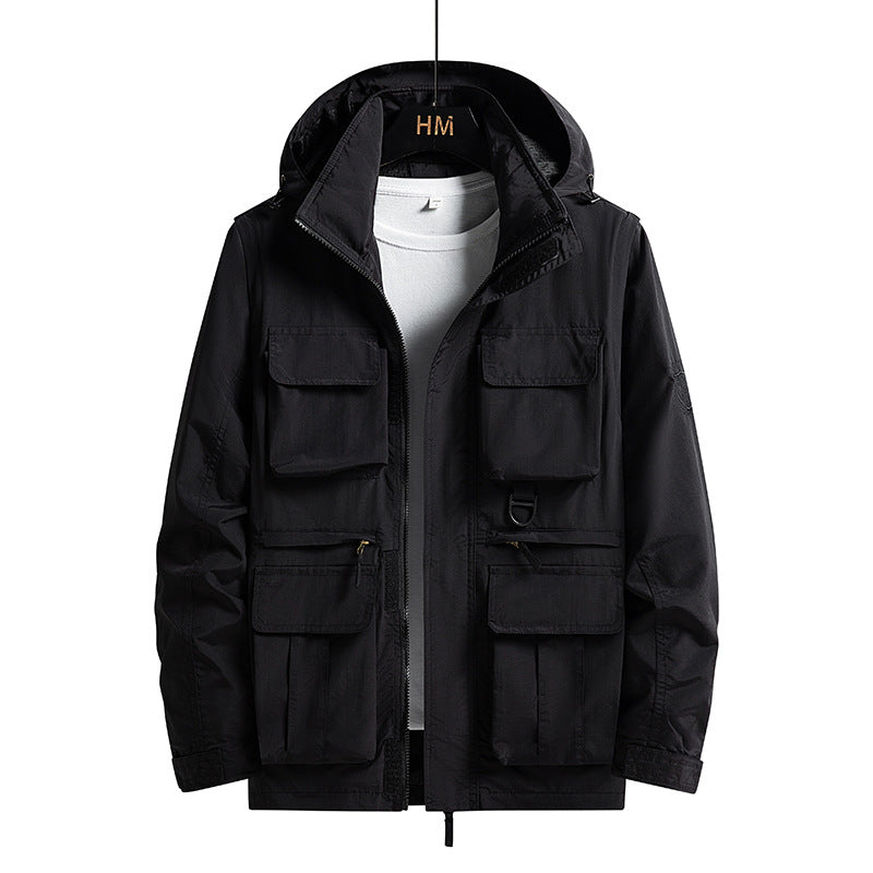 Herren Trendige Utility-Jacke Drune