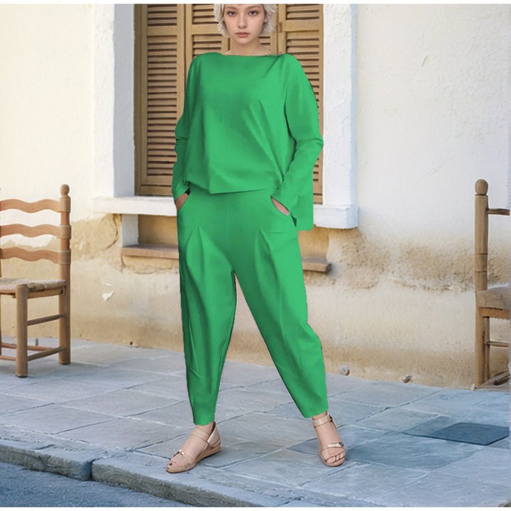 Damen Sportliches Sweat-Outfit mit elastischem Bund und geräumigen Taschen Drune