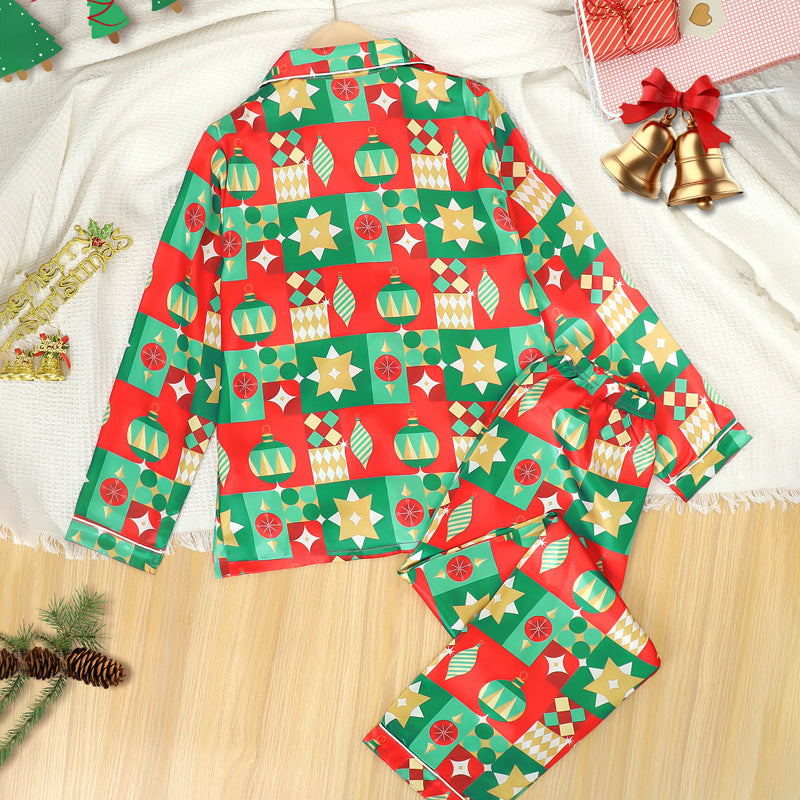 Drune | Urlaub Familie Button-down Weihnachten Pyjama Set