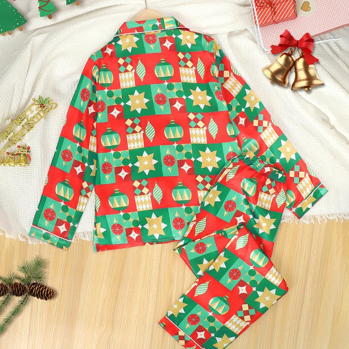 Drune | Urlaub Familie Button-down Weihnachten Pyjama Set
