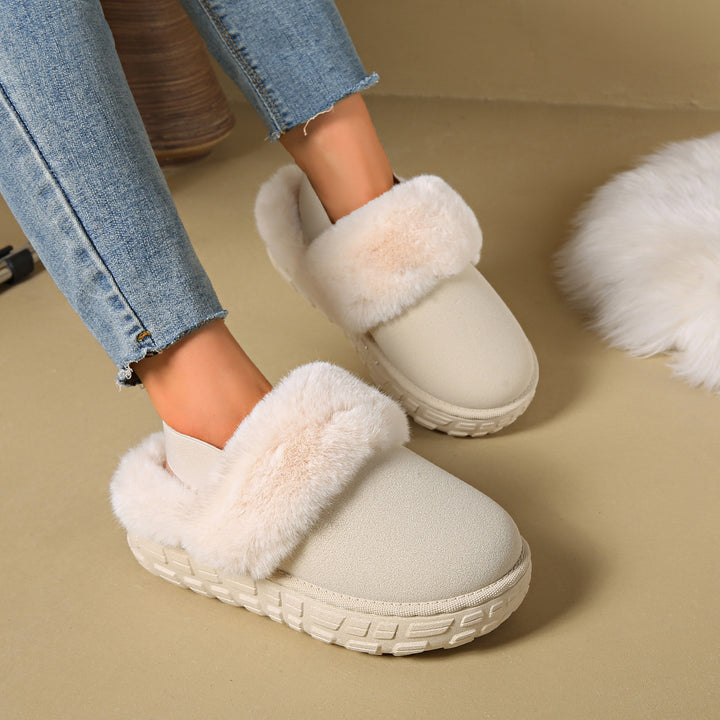 Damen Gefütterte Plateau‑Pantoffel Clogs mit elastischem Fersenriemen Drune