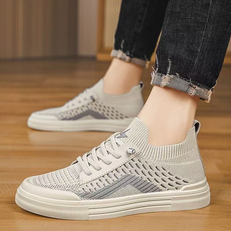 Herren Atmungsaktive Strick-Sneaker mit sockenhaftem Schaft und dämpfender Gummisohle Drune