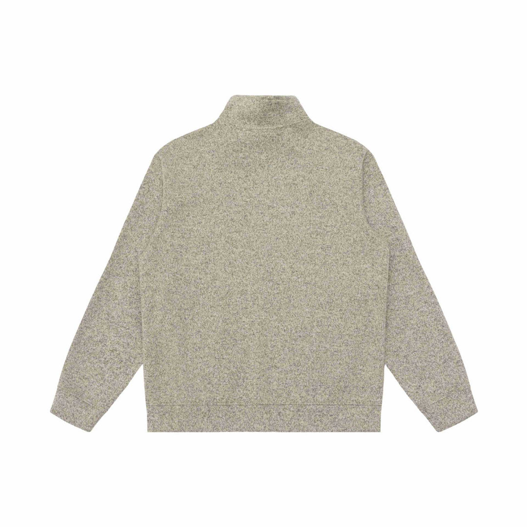 Damen Zipjacke aus meliertem Teddy-Fleece mit Stehkragen und Reißverschlusstaschen Drune