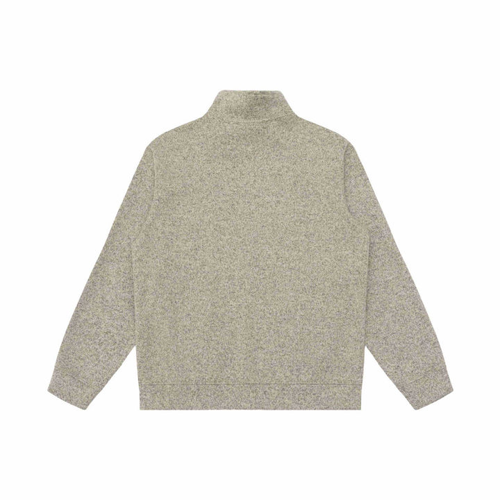 Damen Zipjacke aus meliertem Teddy-Fleece mit Stehkragen und Reißverschlusstaschen Drune