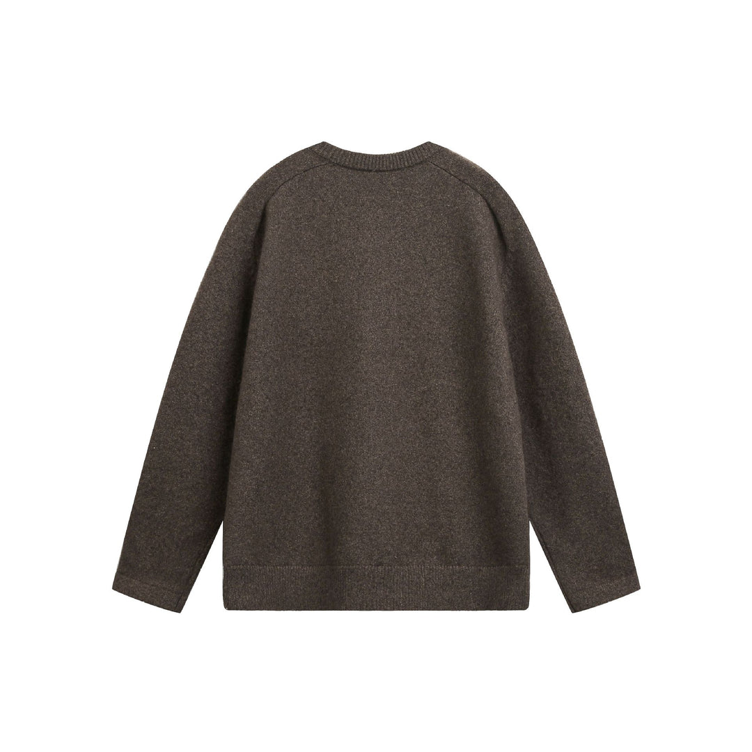 Damen Grobstrick-Henley-Pullover im Oversize-Schnitt mit Knopfleiste Drune