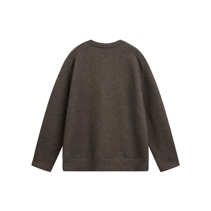 Damen Grobstrick-Henley-Pullover im Oversize-Schnitt mit Knopfleiste Drune