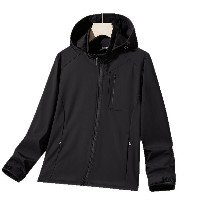 Damen Leichte Softshell-Kapuzenjacke mit wind- und wasserabweisender Membran und Brust-Reißverschlusstasche Drune