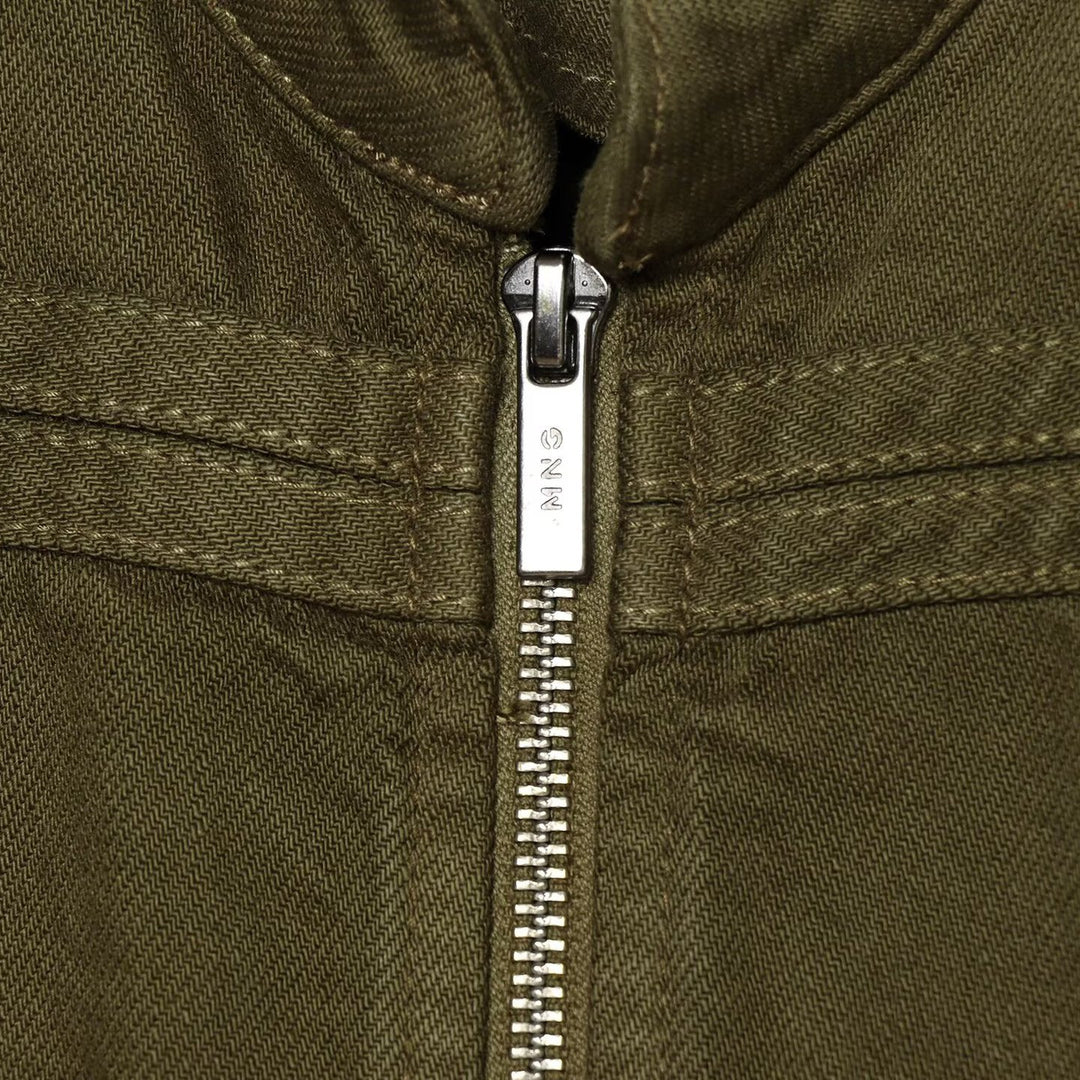 Damen Cropped Military‑Jacke mit Stehkragen, Zierknöpfen und Reißverschluss Drune