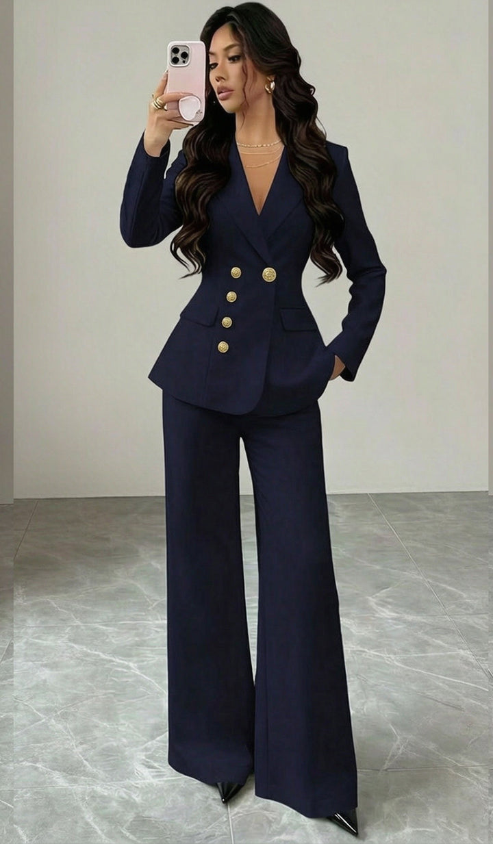 Damen Eleganter Blazer im Vintage-Stil Drune