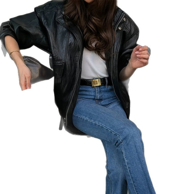 Damen Gerade geschnittene Jeans mit hoher Taille, rohem Saum und leichtem Bootcut Drune