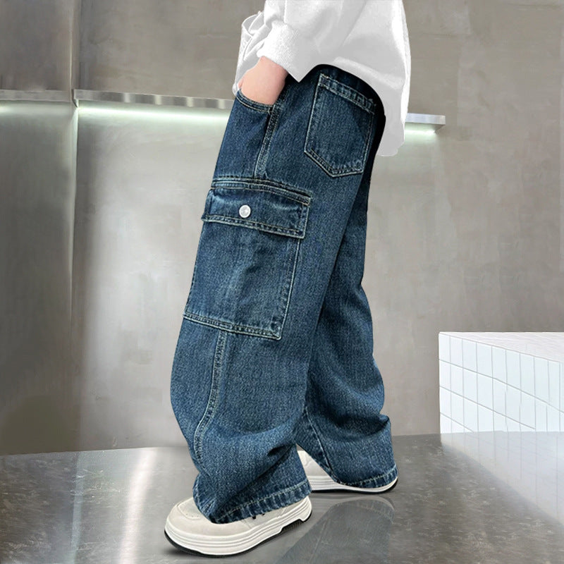 Damen lässige Cargo-Jeans von Drune