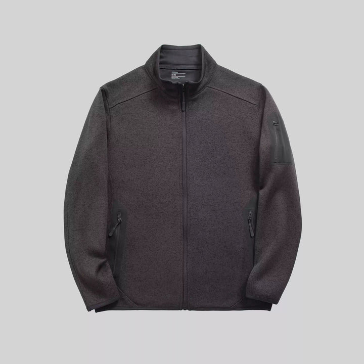 Damen Fleecejacke mit seitlichen Reißverschlusstaschen und hohem Kragen Drune