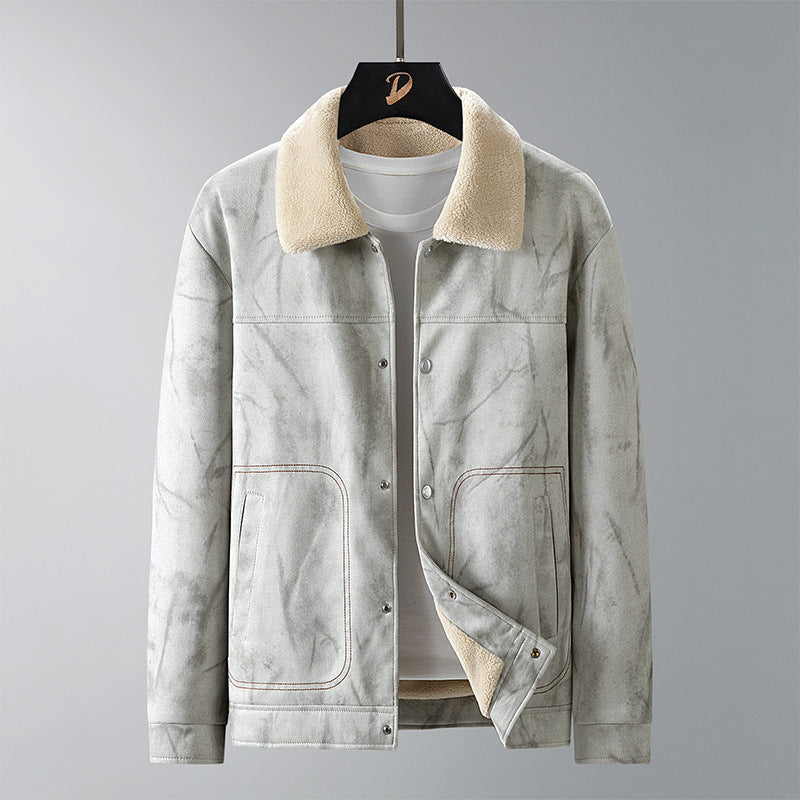 Herren Wendejacke aus Kunstleder mit Kuschelfutter Drune
