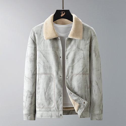 Herren Wendejacke aus Kunstleder mit Kuschelfutter Drune