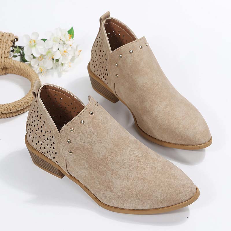 Drune | Vintage Spitze Zehen-Hohlstiefeletten