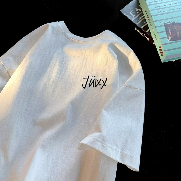 Unisex Lässiges Oversized T-Shirt mit kreativem Aufdruck Drune