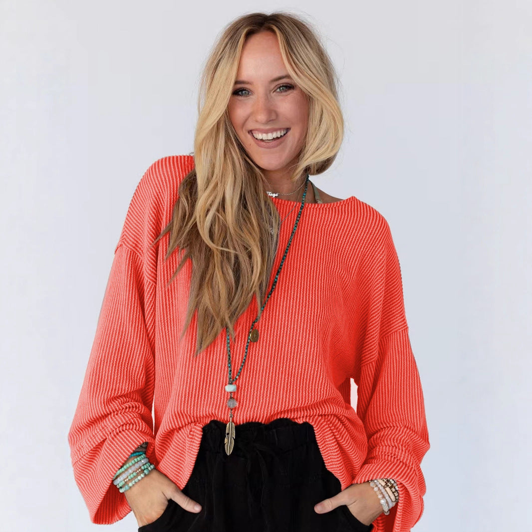 Damen lässiges Langarmshirt Drune
