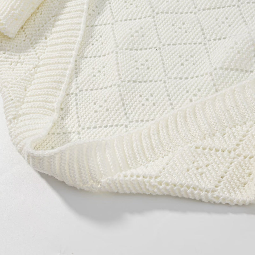 Damen gemütlicher Strickpullover im modernen Rautenmuster Drune
